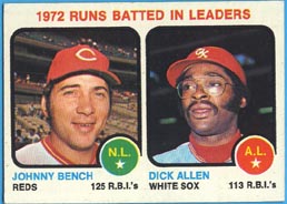 1973 Topps Baseball Cards      063      Johnny Bench/Dick Allen LL
